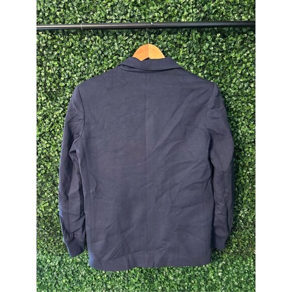 Carbon38 Oversized Scuba Blazer Dark Blue Sz XS NWT - Picture 6 of 6